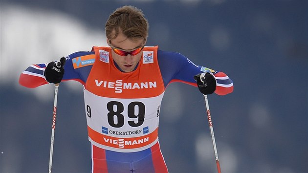 Petter Northug na trati prologu na Tour de Ski