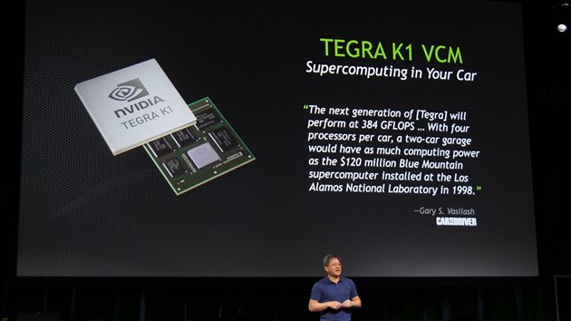 Představení čipsetu Nvidia Tegra K1 na veletrhu CES v Las Vegas