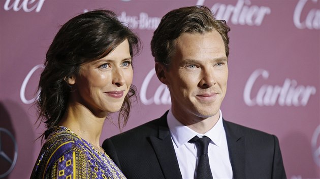 Sophie Hunterov a Benedict Cumberbatch (Palm Springs, 3. ledna 2015)