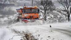 Pluh na silnici u Hrukových Dvor na Jihlavsku.