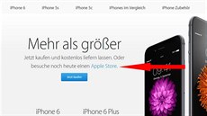 Rezervace iPhonu na stránkách Applu