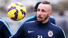 Spar�anský zálo�ník Michal Breznaník b�hem tréninku