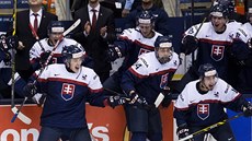 Bronzová radost hokejist� Slovenska.