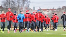 Plzeňští fotbalisté na prvním tréninku během zimní přestávky.
