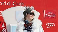 KRÁLOVNA. Mikaelu Shiffrinovou v Záhebu korunovali za slalomovou vládkyni,...