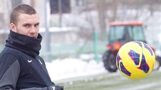 Marek Kysela na prvním jabloneckém tréninku na ligové jaro