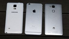 Apple iPhone 6 Plus, Huawei Ascend Mate 7 a Samsung Galaxy Note 4