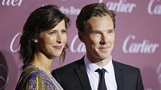 Sophie Hunterová a Benedict Cumberbatch (Palm Springs, 3. ledna 2015)