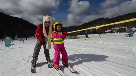 Dtská kolka ve Ski areálu Razula ve Velkých Karlovicích.