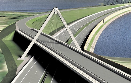 Projekt silnice R52 na Vídeň počítá mimo jiné s unikátním závěsným mostem u...