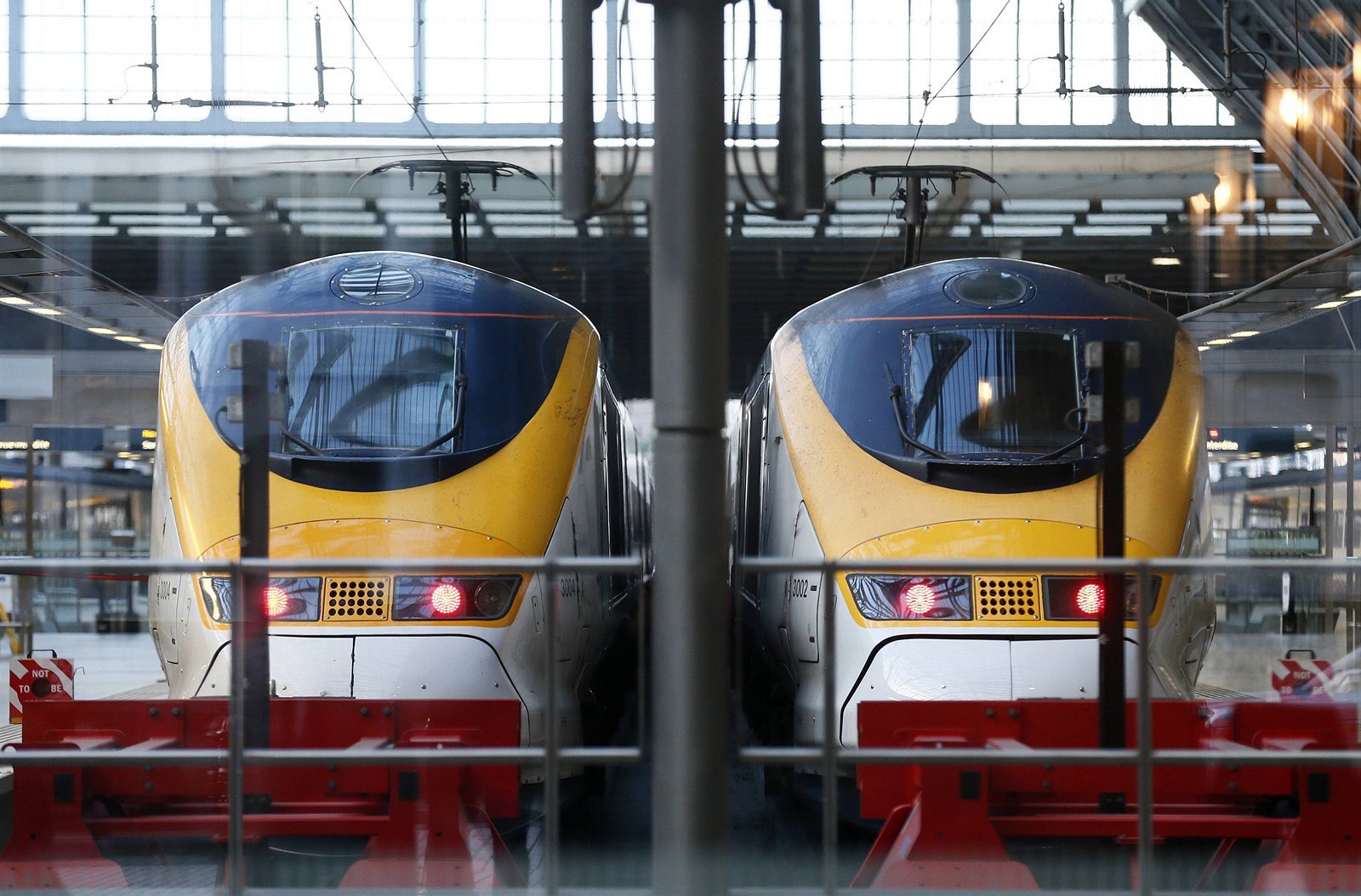 Vlaky spole�nosti Eurostar. (17. ledna 2015)