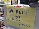Trafika v Paíi nemá výtisky Charlie Hebdo (14. ledna 2015).