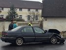 V Bchovicích se srazilo auto mstské policie s osobním autem.