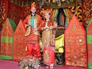 Svatební odv a výzdoba z oblasti Padang na Sumate