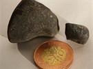 Úlomek meteoritu, který v prosinci spadl na Vysoinu (13. ledna 2014)