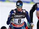 Alexej Poltoranin na trati závodu s hromadným startem