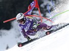 Henrik Kristoffersen na trati obího slalomu v Adelbodenu
