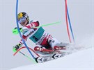 Marcel Hirscher na trati slalomu v Adelbodenu