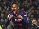 Gólová radost útoníka Barcelony Neymara