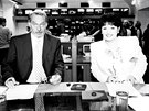 Zbynk Merunka a Eva Jurinová v televizním studiu (1994)
