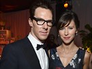 Benedict Cumberbatch a Sophie Hunterová na party po Zlatých glóbech (Beverly...