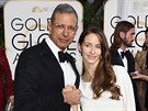 Jeff Goldblum a Emilie Livingstonová (Beverly Hills, 11. ledna 2015)