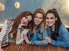 Finalistky soute eská Miss 2015 Jelizaveta erncká, Leona Hlavová a Andrea...