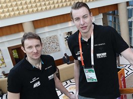 Petr tochl (vlevo) a Filip Jcha na hotelu bhem MS v Kataru.