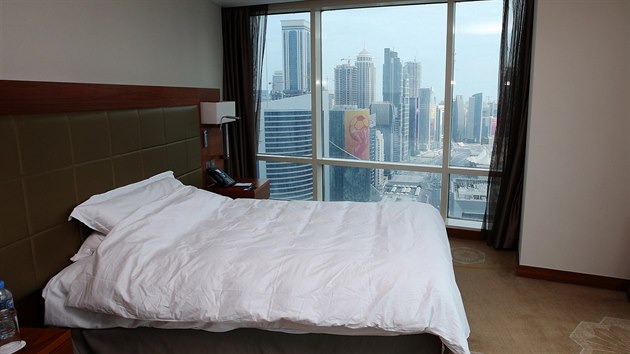 Takhle si bydl et hzenki v Kataru. Hotel Intercontinental City jim nabz dostaten pohodl i zajmav vhledy.