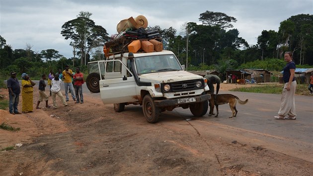 Africká silniční kontrola.