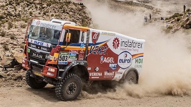 Ale Loprais se svm manem na Rallye Dakar.