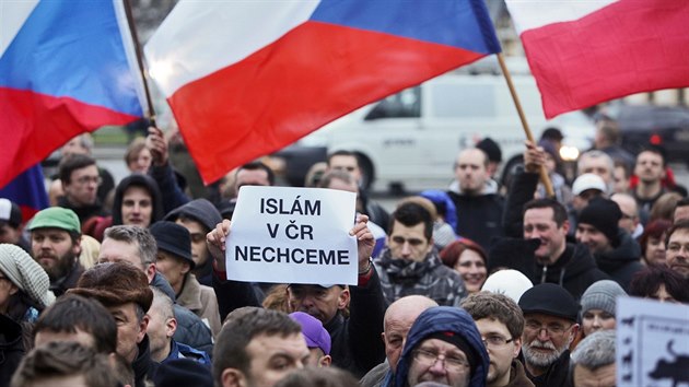 Protiislmsk demonstrace v Praze (16. 1. 2015)
