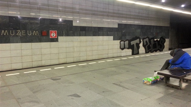 Graffiti ve stanici metra Muzeum