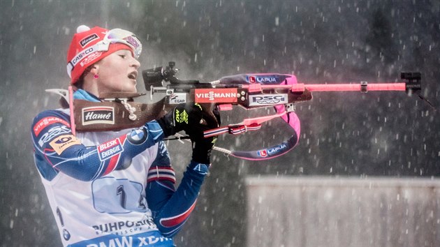 Veronika Vtkov  na stelnici v Ruhpoldingu.