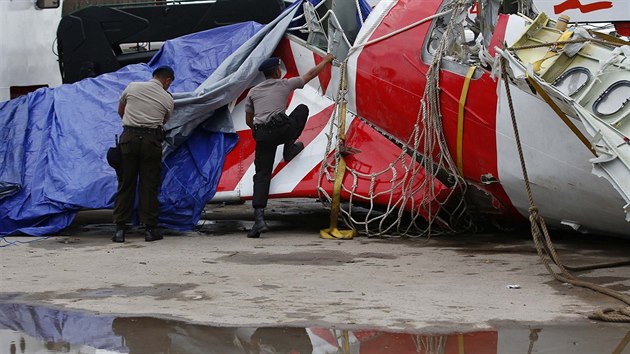 Trosky letounu AirAsia, který havaroval nad Jávským mořem 28. prosince.