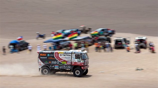 Martin Kolom na tate v osm etap Rallye Dakar