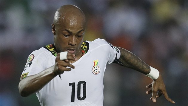 Andre Ayew z Ghany si zpracovv m.