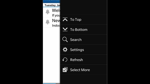 BlackBerry 10 - upozornn a chovn telefonu pjde zejm adit podle priorit