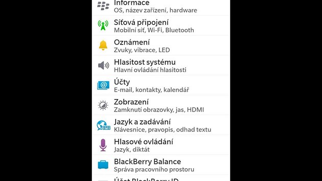 Prosted operanho systmu BlackBerry 10