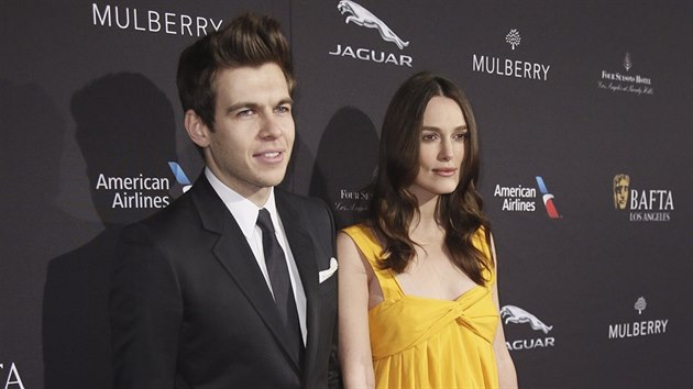 Keira Knightley a jej manel James Righton (Los Angeles, 10. ledna 2015)