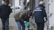 Belgická policie ve ve mst (16. ledna 2015).