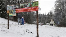 Happening proti stavb mostu pes Sasovské údolí v Jihlav