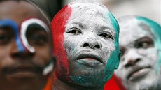 Fanouci Rovníkové Guiney pi zahajovacím zápase afrického ampionátu.