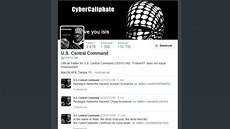 Napadený twitterový úet Ústedního velení USA (12. ledna 2014)