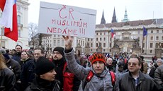 Manifestace proti islámu ped Praským hradem (16. ledna 2015 )