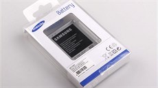 Prodejní balení (tzv. blister) s náhradní baterií pro Samsung Galaxy S II. Jen