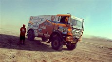 Aleš Loprais se svým manem na Rallye Dakar.