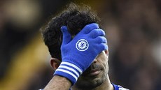 Diego Costa z Chelsea bhem utkání s Newcastlem