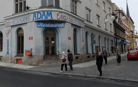 Oputná restaurace Adam a Eva v centru Jablonce nad Nisou. 
