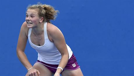 KAM DOPADL. Kateina Siniaková ve druhém kole Australian Open.